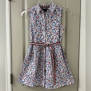 Tommy Hilfiger Girls Floral Button-Down Kids Dress